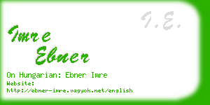 imre ebner business card